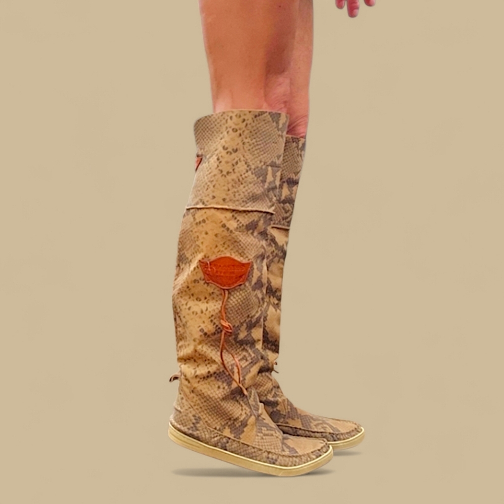 El Vaquero Tall Slouchy Leather Boho Boots - Picture 3 of 7